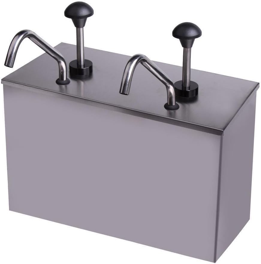 Saucenspender 2L Edelstahl - Dreifachpumpe Für Ketchup, Mayo & Gewürze Mit Präziser Dosierung