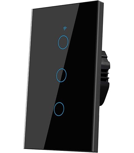 MECCANIXITY Touch Light Switch 2 Gang 1 Way Tempered Glass Panel