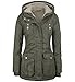 Welldressing Women's Military Hooded Warm Winter Coats