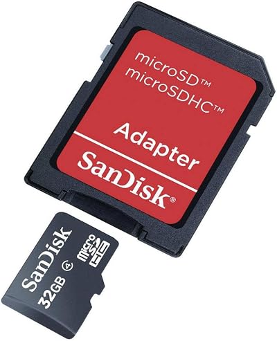 SanDisk 32GB Class 4 microSDHC Memory Card with SD Adapter Black