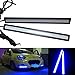 LEMONBEST® 2 x General 17cm 6W Super Bright COB Bulb Car LED Deep Blue Daytime Running Light DRL Driving Lamp Black housing