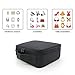 Portable Travel Makeup Bag,Makeup Train Case Artist Cosmetic Bag Organizer with 6 Pcs Adjustable Dividers for Cosmetic Makeup Brushes Toiletry Jewelry Digital Accessories,Black