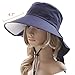 HindaWi Sun Hat Wide Brim Sun Hats for Women UV Protection Floppy Beach Womens Summer Flap Cover Cap Beige