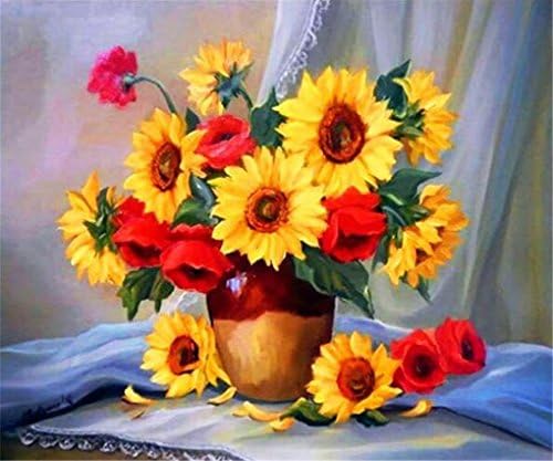 5D Diy Diamond Square Drill Rhinestone Pasted Crafts Home Decoration Sunflower Diamond Embroidery