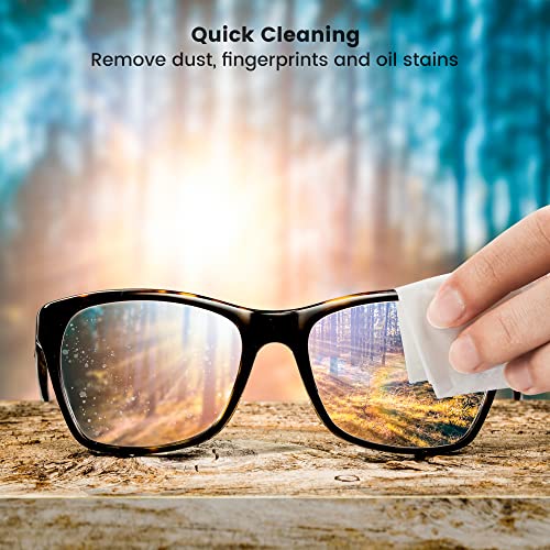 Metene Lens Cleaning Wipes, 300 PreMoistened Eyeglass Wipes Individually Wrapped Glasses