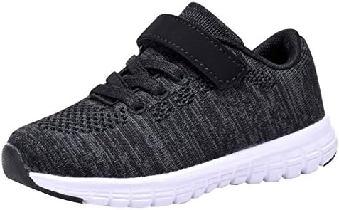 Umbale Toddler's Lightweight Sneakers Boys and Girls Cute Casual Athletic Shoes Multiple Colors(Toddler/Kids) (7 M US Toddler, New Black)