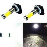 Alla Lighting Xtreme Super Bright LED 881 889 Fog Light Bulbs - High Power COB Universal 881 LED Bulb Fog Lights Lamp Replacement - 6000K Xenon White