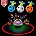 PROLOSO Spinning Top LED Toys Light Up Rotary Desktop Football Gyro 12 Pcs