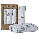 Bamboo Baby Swaddle Receiving Blankets – Super Soft and Cool- Keep Infant Safe with Natural Anti-Bacterial Breathable Bamboo Muslin! Easy Care Burp Cloth, Baby Shower Gift (4 XLarge- 47
