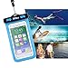 Wifzu Waterproof Case Dry Bag Universal Cell Phone Pouch for 6-Inch Phablets Water Resistant Blue