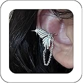 Vacaonio Boho Cz Butterfly Ear Cuff Earrings Silver Butterfly Wing Cartilage Cuff Earrings Crystal Butterfly Cuff Wrap Earrings Rhinestone Butterfly Crawler Cuff Earrings Jewelry for Women
