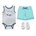 Baby Gear Baby Boys 3 Piece Summer Tank Shorts and Shoe Set
