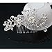 NYF Charm Bridal Wedding Silver Crystal Rhinestones Pearls Women Hair Comb Clip Hot