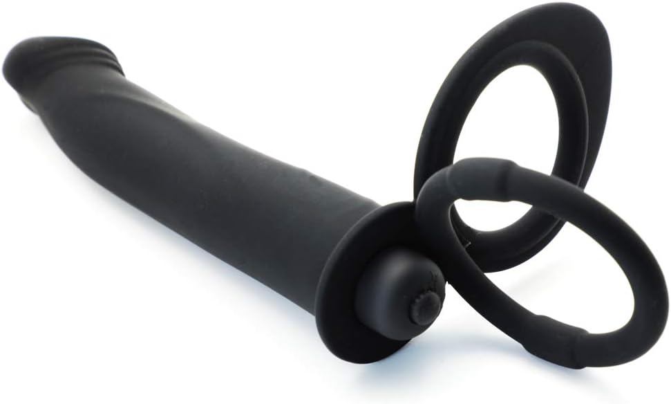 BeHorny Silicone Vibrating Dildo with 2 Cock Rings - Image 3