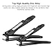 BESTOPE Nail Clipper Set 2PCs Black Stainless Steel Fingernail & Toenail Clippers, Sharp Nail Cutter with Metal Case