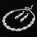 CJESLNA Women's Jewelry Set Bridal Wedding Twisted Rhinestone Necklace Dangel Earrings