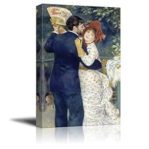 Country Dance by Pierre Auguste Renoir - Canvas Print Wall Art Famous Painting Reproduction - 12" x 18"