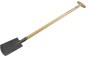 Dewit Perennial Spade – Long Handle | Compact Garden Digging Tool | T-Handle | Tempered Boron Steel Blade | Ash Wood | 38” Length