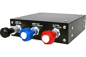 MEZA MOUNT Meza-Throttle Propeller Mixture (TPM) Controller for Flight Simulator MSFS2020, X-Plane,FSX,Prepar3D for a Home Cockpit or Standalone use on a Desk