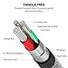 iPhone Charger, Aonlink iPhone Charger Cable Cord Lightning to USB Nylon Braided with Aluminum Connector 3Pack 3FT 6FT 10FT for iPhone 7/7 Plus/6s/6s Plus/6/6Plus/5s/5c/5, iPad/iPod Models-Silver