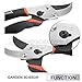 iGarden Traditional Bypass Pruning Shears Garden Scissor Heavy Duty - Lifetime Warranty