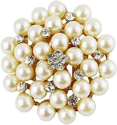 Saree Pins Blazer Cosume Brooches Cream Cluster pearl