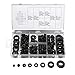 Gydandir Rubber Grommet Assortment Kit Eyelet Ring Gasket Assortment Electrical Wire Gasket Ring Assortment for Wire, Plug and Cable, 180 Pieces