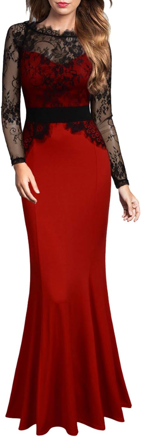 Mmondschein Women's Vintage Floral Wedding Bridesmaid Evening Long Dress