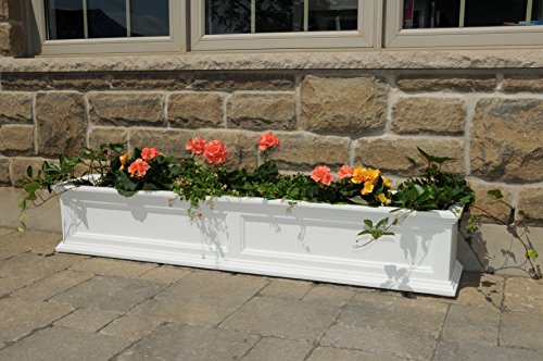 Mayne Fairfield 5824W Window Box Planter, 5-Foot, White