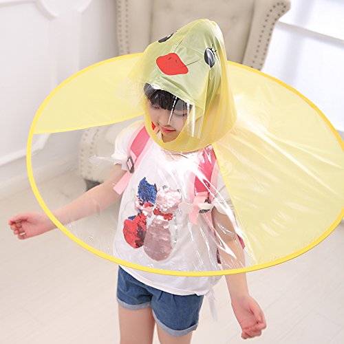 Old Tjikko Children's Cloak,Hooded Poncho Packable Cartoon Umbrella for Baby Boys Girls (M)