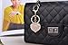 Giftale Women's Heart Keychain,Alloy Bag Charm with Crysatl Car Keyring,#41817A