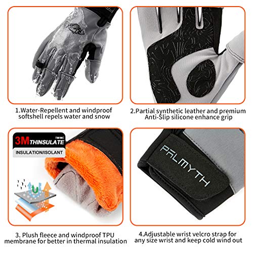 Palmyth Flexible Fishing Gloves Warm for Men and Women Cold Weather