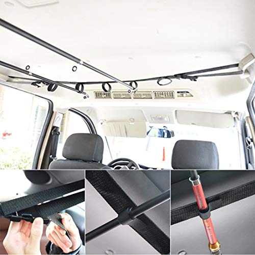 Acoser Fahrzeug Rod Carrier System Angelrute Trägerband Rutenhalter Gurtband Rutenhalter Rod Rack Für 5 Angelruten - Hält Ihre Angelruten Sicher – Bild 5