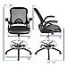 ELECWISH Tall Drafting Chair - Adjustable Height with Flip Arms, Breathable Mesh Seat and Foldable 5 Star Base Black, Office Desk Chair, Black
