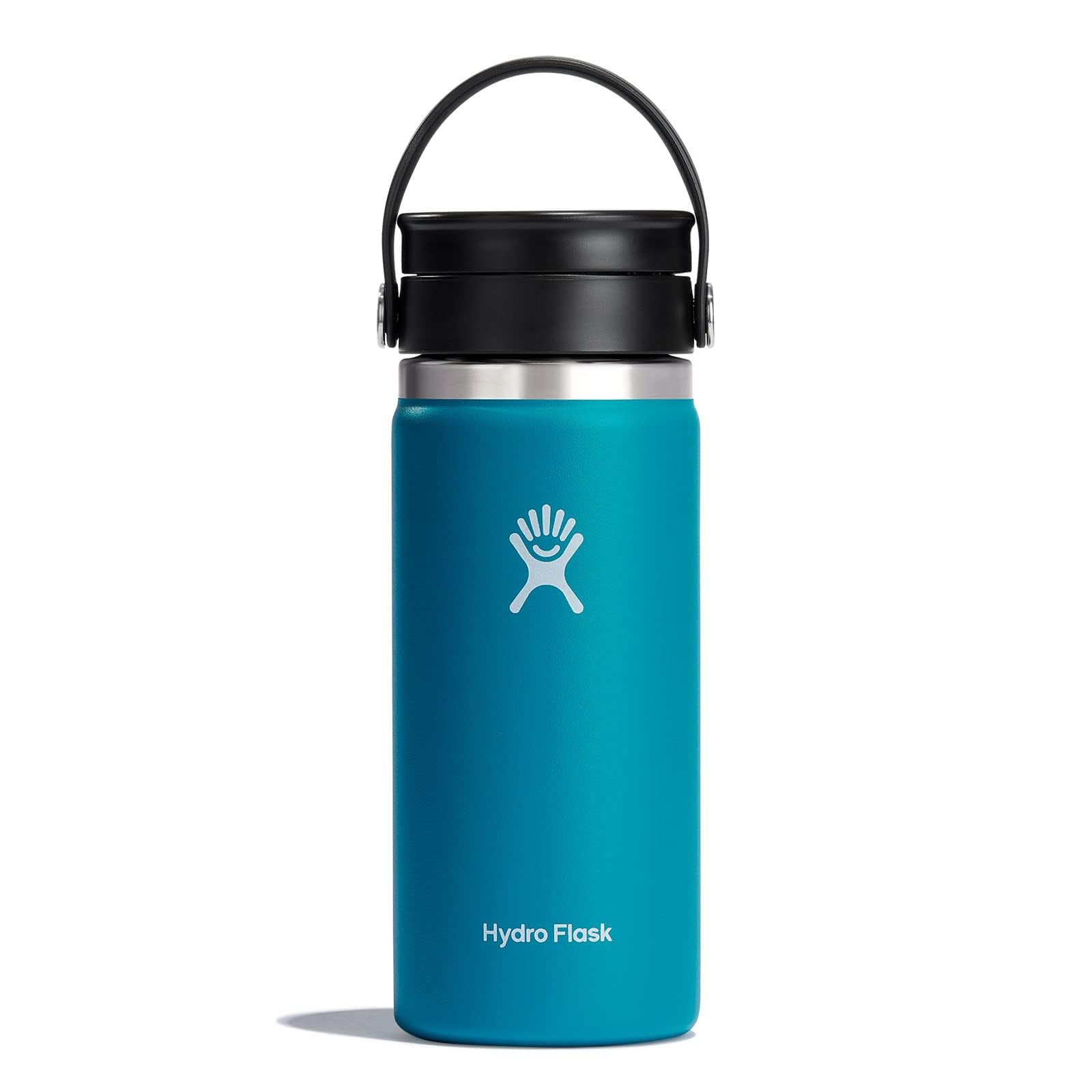 HYDRO FLASK - Travel Coffee Flask 473 ml (16 oz) - Vacuum Insulated Stainless Steel Travel Mug with Leak Proof Flex Sip Lid - BPA-Free - Wide Mouth - Laguna
