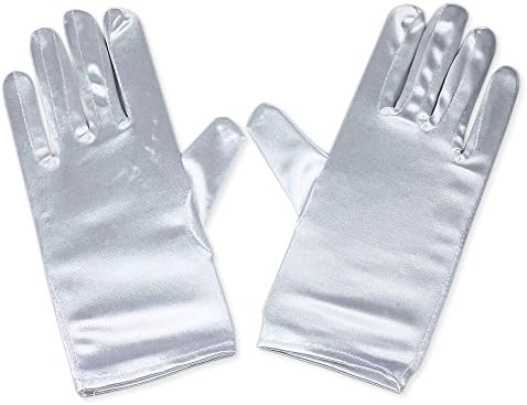 Women Wrist Length Adult Size Stretchy Satin Gloves