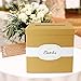 OurWarm Gold Gift Card Box with Cards Label, Large Size Money Box Card Boxes for Wedding Reception Graduation Party, Birthday and Baby Shower (10