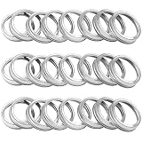 Resinta 24 Pack Regular Mouth Mason Jar Replacement Metal Rings Stainless Steel Rust Proof Screw Bands For Pickling Canning Jars (Silver)