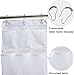 KIMBORA Mesh Shower Organizer Hanging Bathroom Caddy 8 Pockets Hang Curtain Rod with 3 Rings