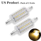 YouOKLight R7S 78mm(3inch) 5W LED Light Bulbs Warm White 3000K, 360 Degrees Double Ended J Type T3 J78 LED Floodlight Bulb, Replacement for 40W Double Ended Halogen Lamps, 2 Pack