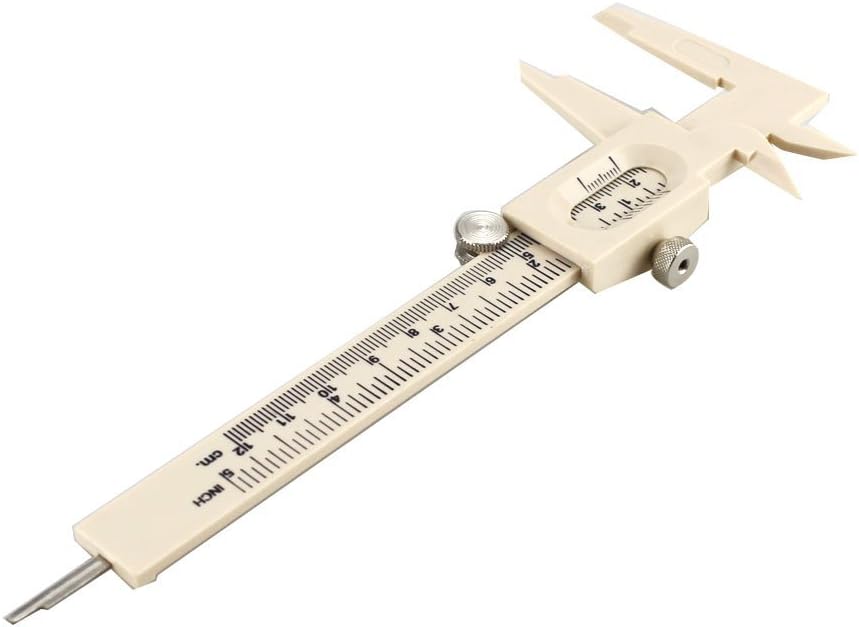 Earlywish 3pcs Dental Lab Plastic Gauge Caliper Ruler Instrument with Lock