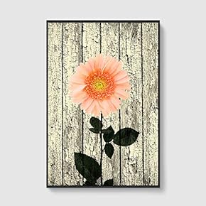 Framed Canvas Home Artwork Decoration Vintage Wood Canvas Wall Art for Living Room, Bedroom - 16x24 inches