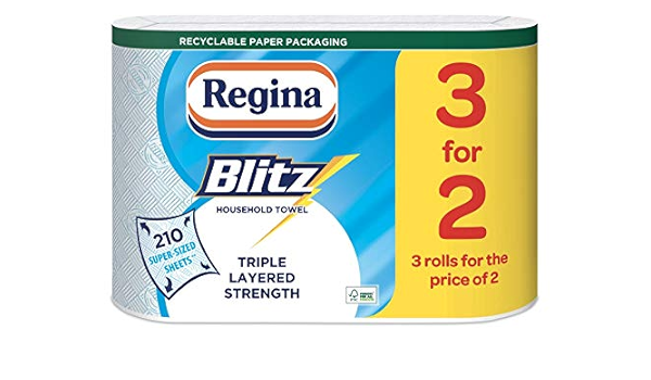 Regina Blitz 12 rollos de cocina originales en bolsa de papel ...