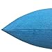 YOUR SMILE Pure Square Decorative Throw Pillows Case Cushion Covers Shell Cotton Linen Blend 18 X 18 Inches, Pack of 2 (Blue)