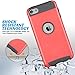 iPod Touch 6 Case,iPod Touch 5 Case,ULAK Dual Layer Slim Protective Hybrid iPod Touch Case Hard PC Cover for Apple iPod Touch 5 6th Generation (Coral Pink + Gray)
