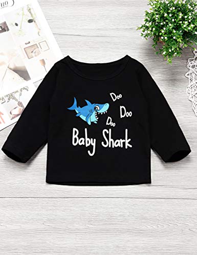 Toddler Baby Boy Shark Clothes Cotton Tops + Pants Autumn Winter Outfits Set(3-4T)