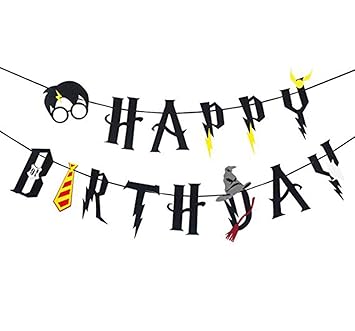 Harry Potter Happy Birthday Banner Party Supplies Happy Birthday