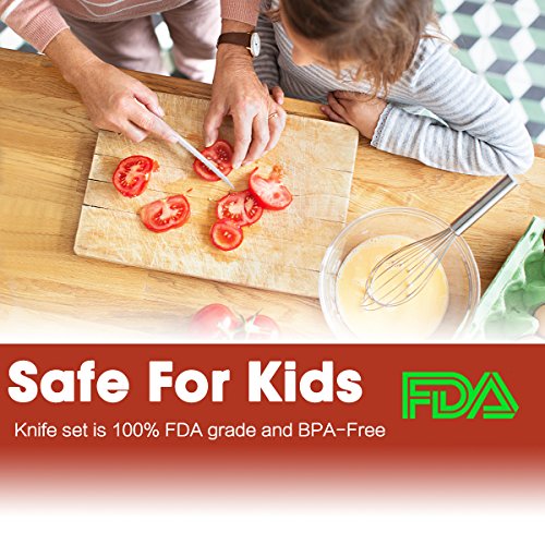 image for D-FLIFE Nylon Kitchen Knife Set - Solid Kids Chef Knife for Educationa