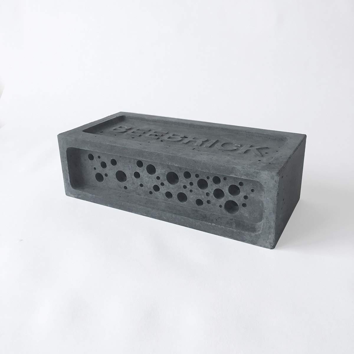 Bee Brick Nester Hotel Solitary Bee Hive House 21.5cm x 10.5cm x 6.5cm Charcoal