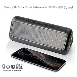 Solar Bluetooth Speaker Portable，5000mAh Wireless